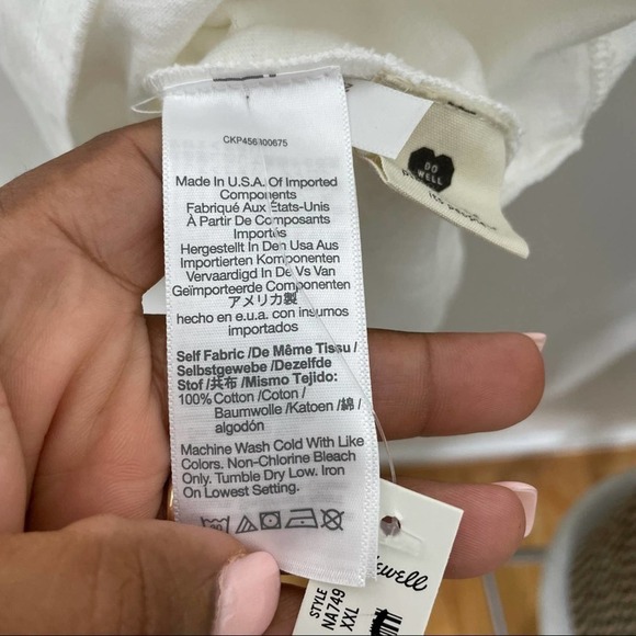 Madewell Men’s Made in USA Boxy Tee in white XXL - Picture 10 of 14